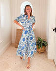 LOLA AUSTRALIA Austen Midi Dress Julie Grey