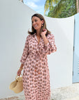 OMIKA Aria Midi Dress Quinn Redwood