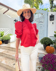 LOVE THE LABEL Zuri Top Tango Red