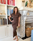 FRAICHE Sophia Dress Espresso