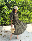 BELLA TU Becca Dress Loden Green