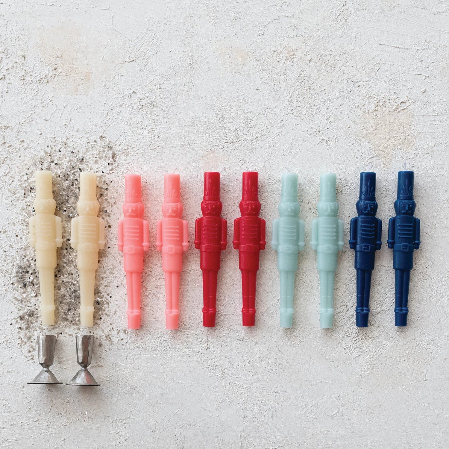 Nutcracker Shaped Taper Candles-Set/2