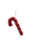 Sisal Bottle Brush Candy Cane Ornament with Stripes