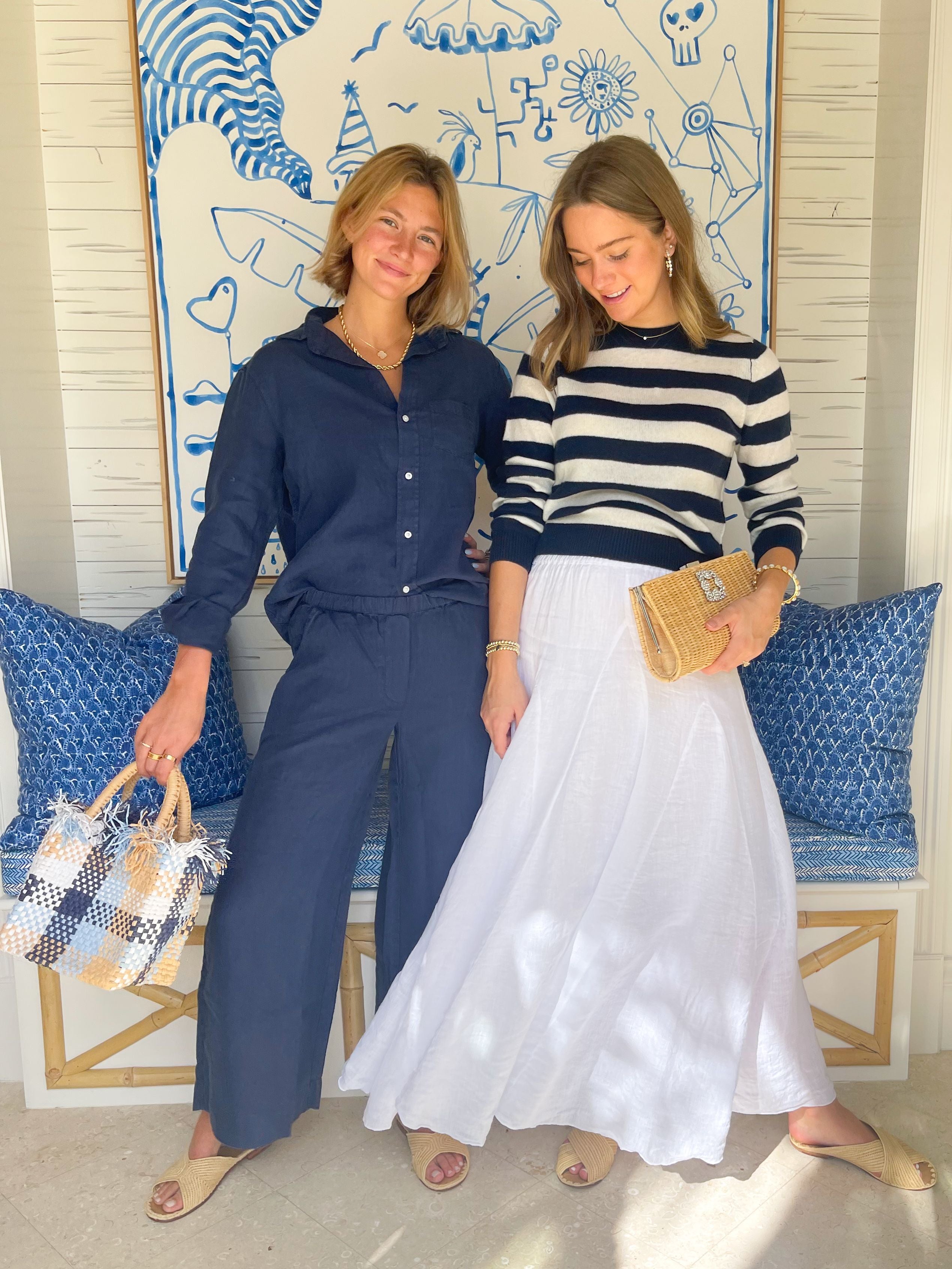 FRANK & EILEEN Maisie Pant Navy