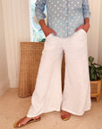 LLEA BLUE Becca Pant White