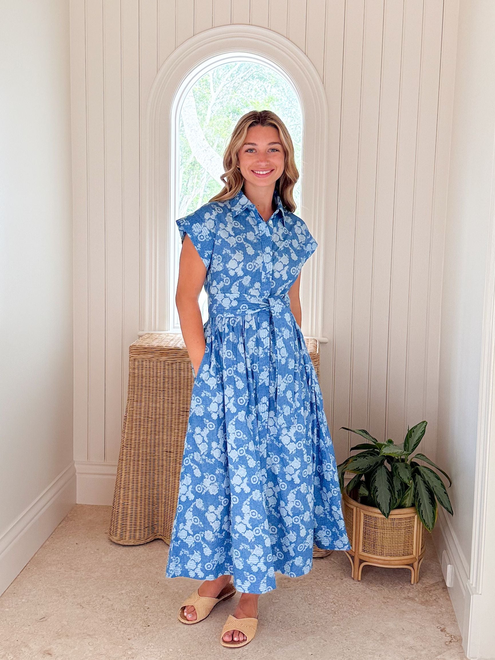 OLIPHANT Belted Shirt Dress Pretoria Navy