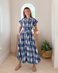 OLIPHANT Belted Shirt Dress Beckett Navy