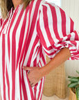 CARYN LAWN Cabana Dress Red Stripe
