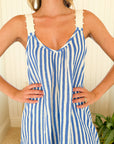 FRAE The Dody Maxi Dress Blue Stripe