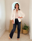 FRANK & EILEEN Dublin Blazer Vintage White Fleece