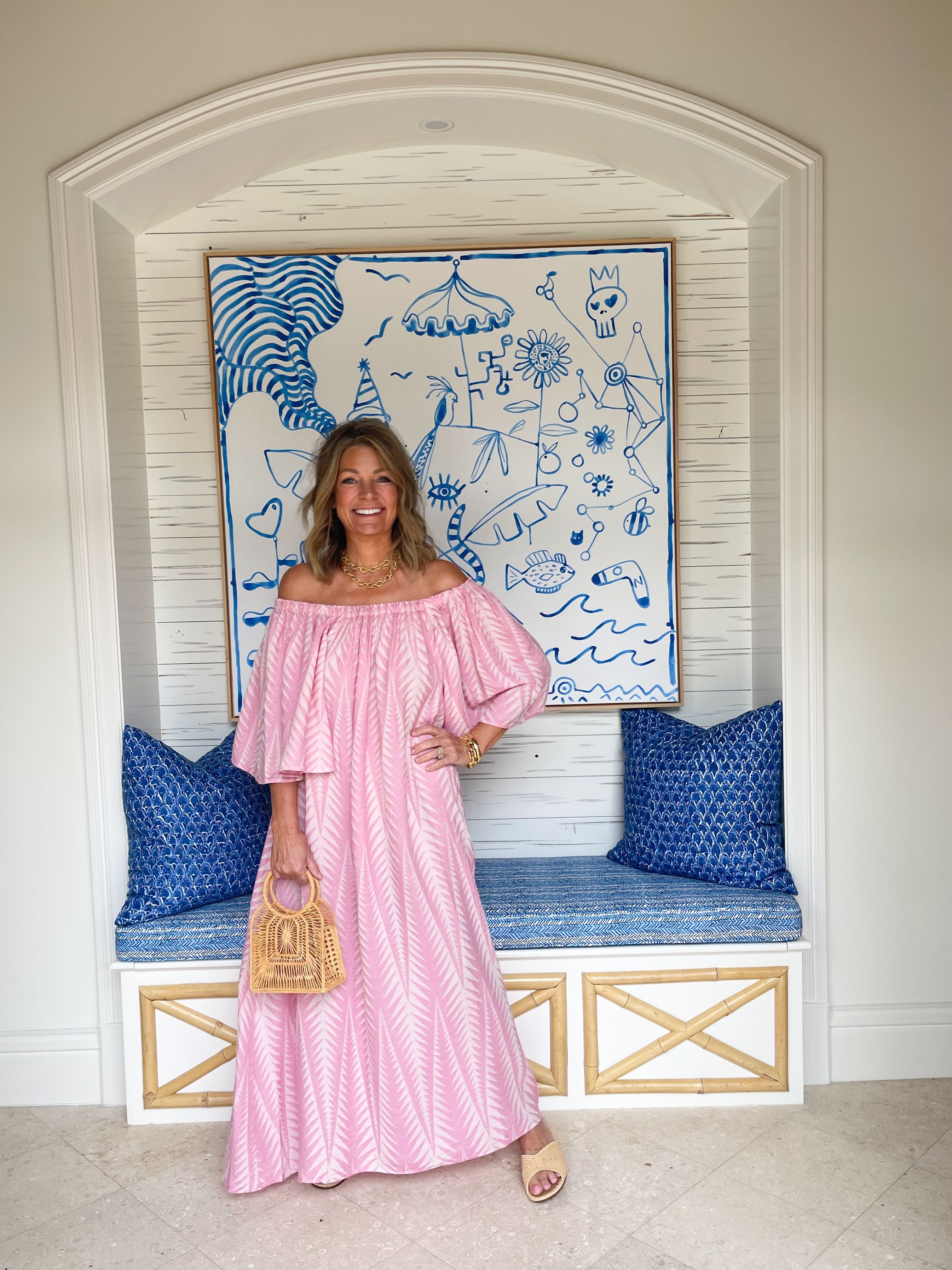 PEARL & CAVIAR Finikas Maxi Dress Pink