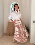 BEAU & RO Abby Skirt Brown Ikat