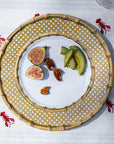 JULISKA Bamboo Caning Melamine Dinner Plate-Set/4
