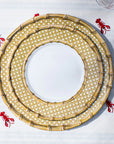 JULISKA Bamboo Caning Melamine Dinner Plate-Set/4