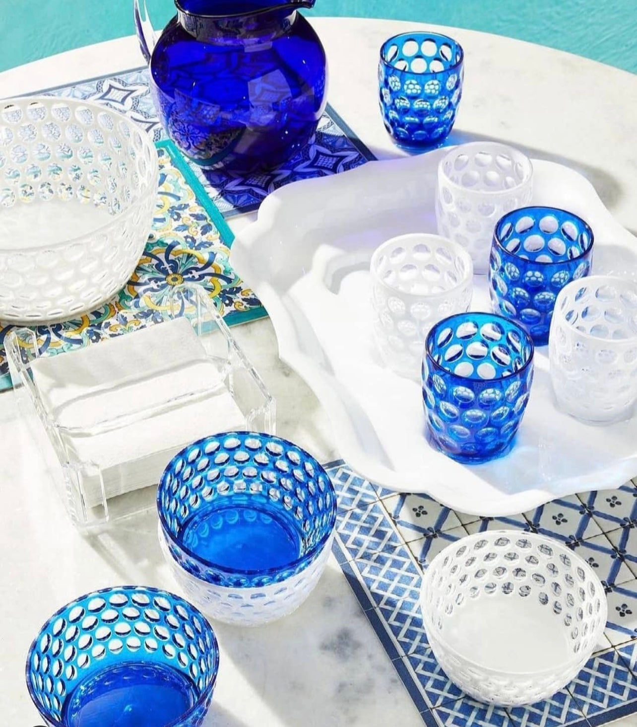 Lente Acrylic Blue Tumbler - Set/6