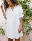 FRANK & EILEEN Mary Shirtdress White Denim