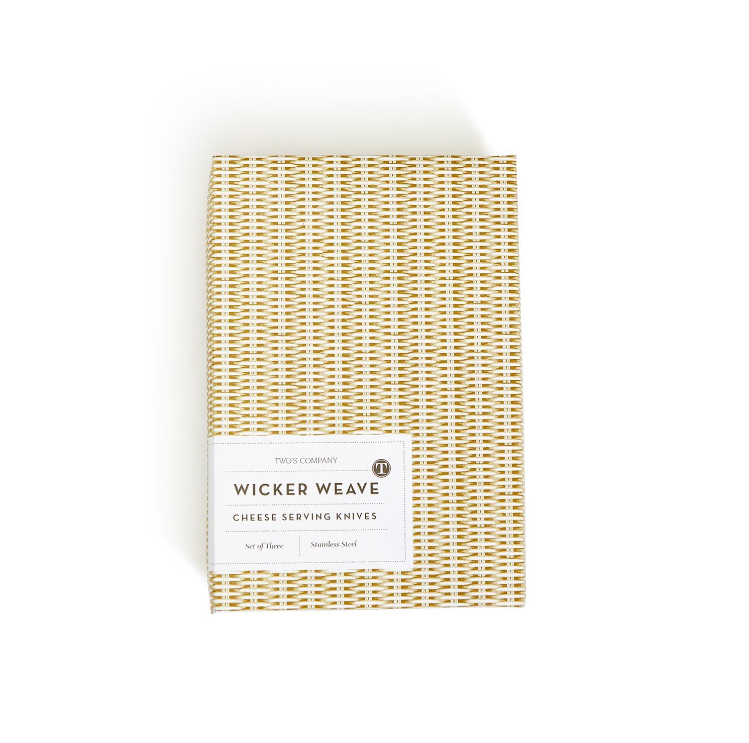 Wicker Weave Set/3 Cheese Knives