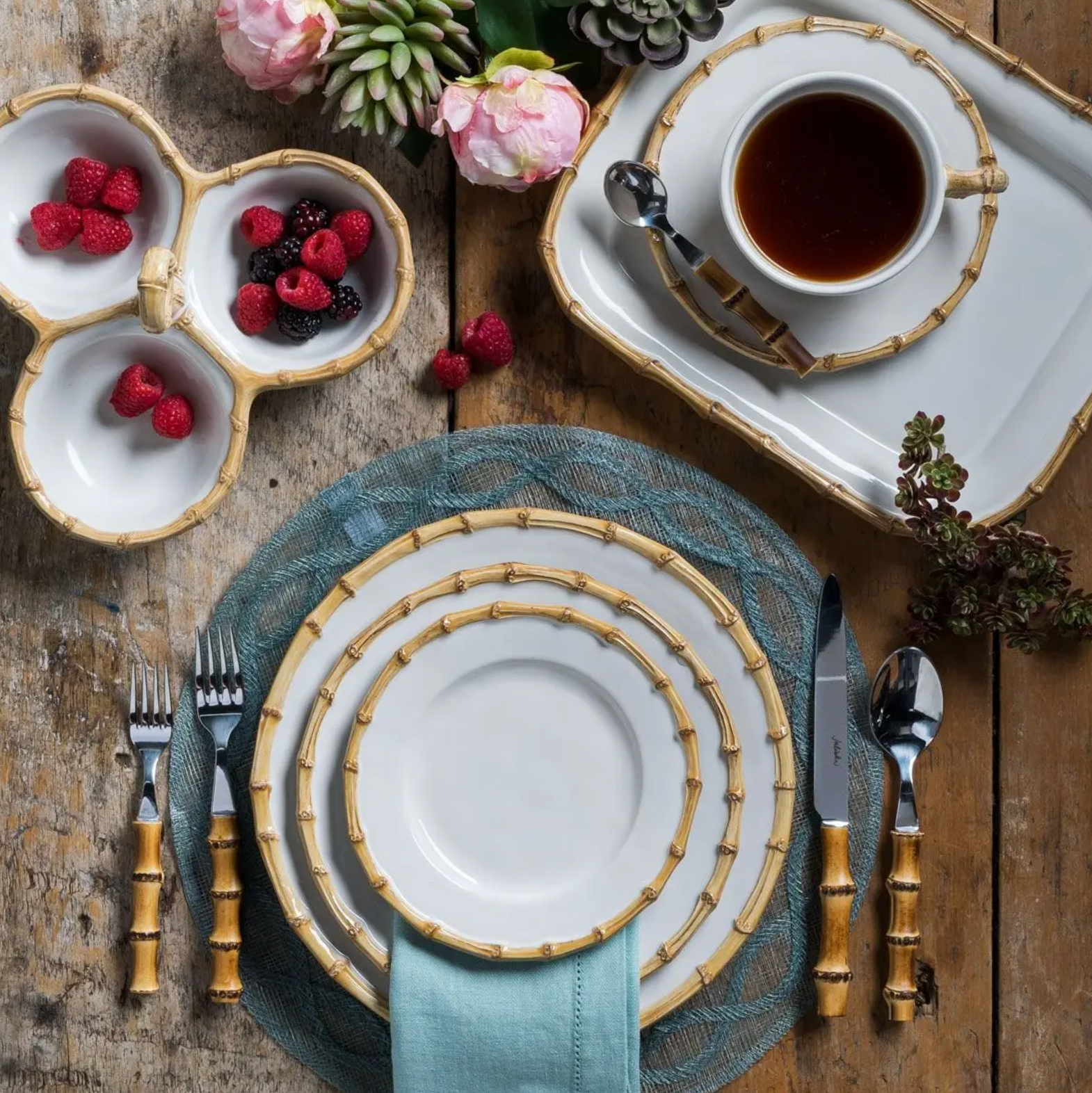 JULISKA Bamboo Dinner Plate-Set/4