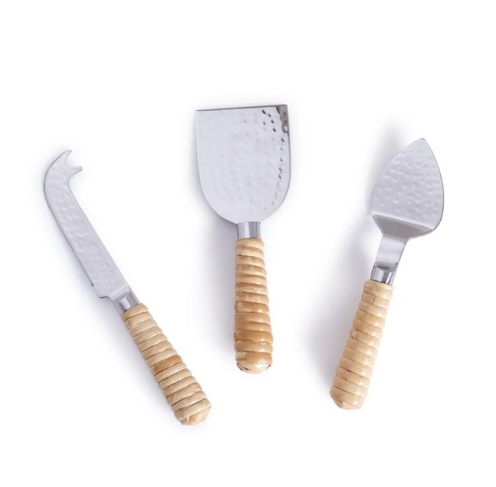 Rattan Cheese Knives-Set/3