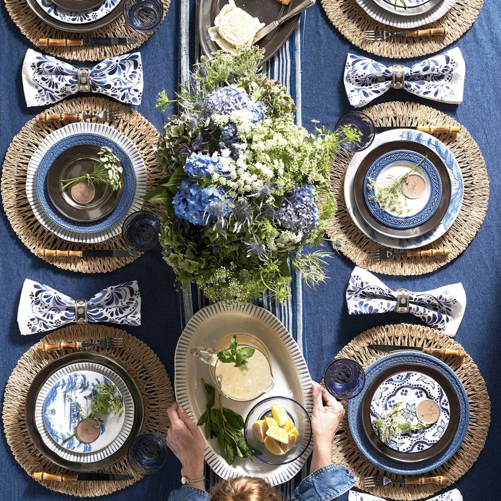 JULISKA Le Panier Delft Blue Dinner Plate-Set/4