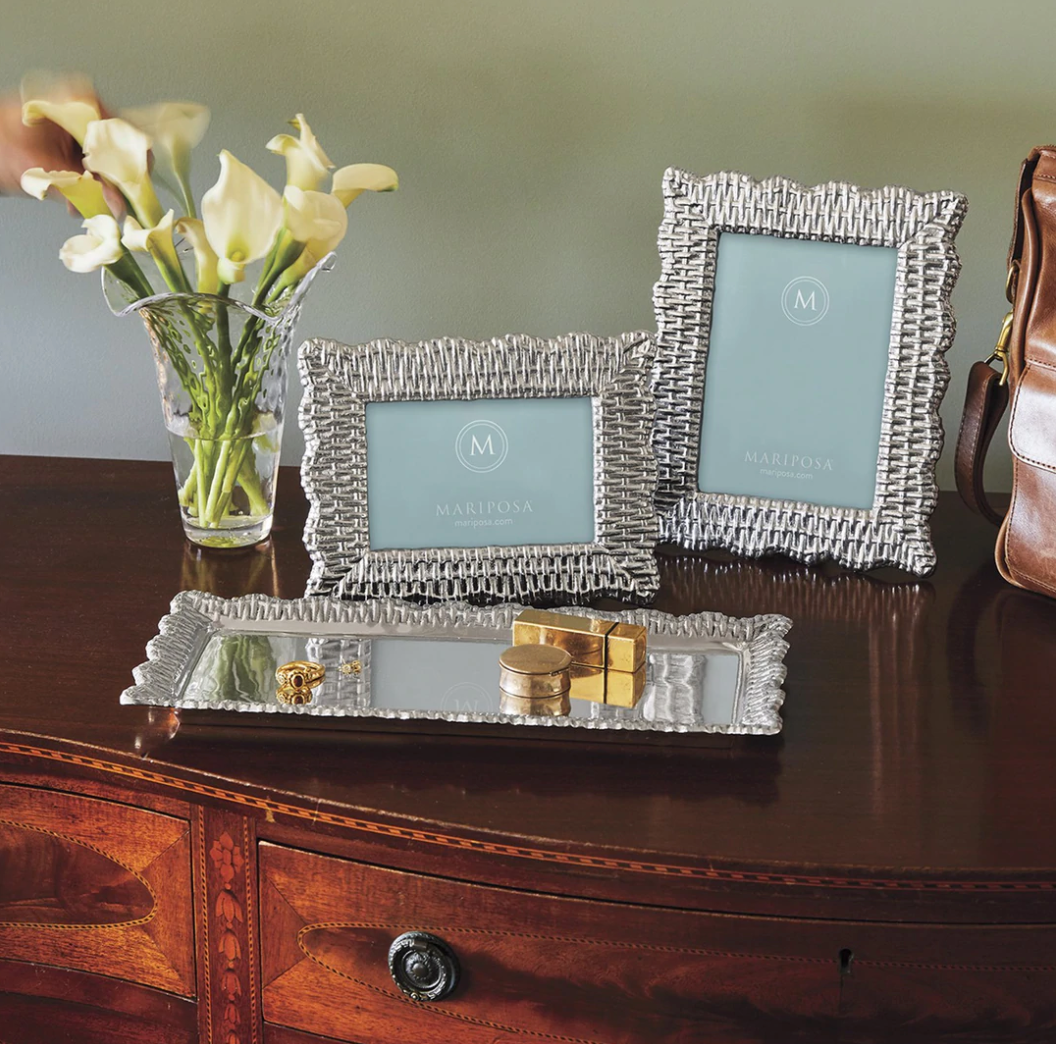 MARIPOSA Wicker Bordered Frame 4x6