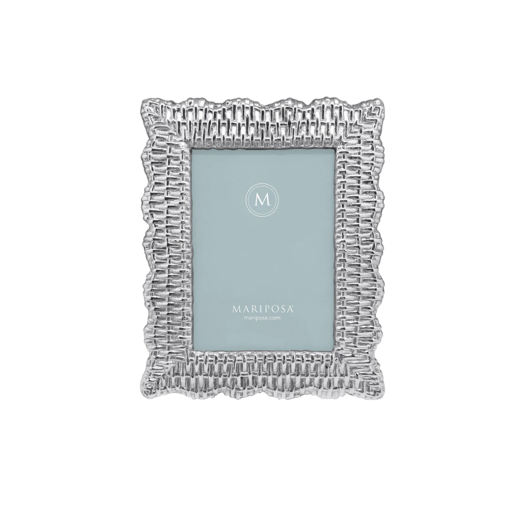 MARIPOSA Wicker Bordered Frame 5x7