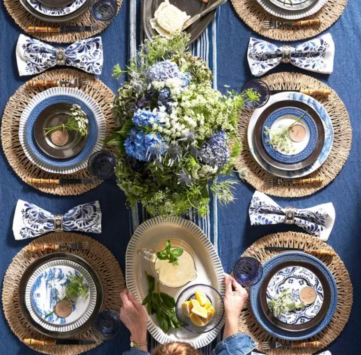 JULISKA Le Panier Delft Side Cocktail Plate-Set/4