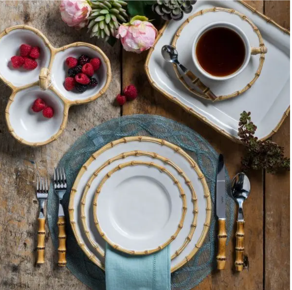 JULISKA Classic Rectangular Bamboo Platter