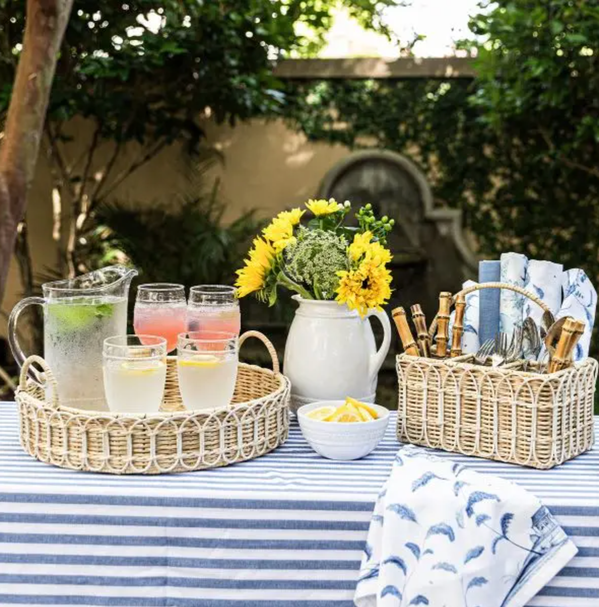 JULISKA Provence Rattan Caddy