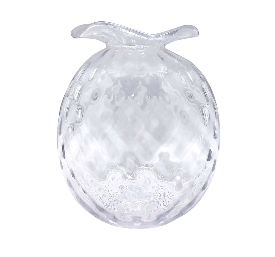 MARIPOSA Clear Pineapple Textured Bud Vase Large