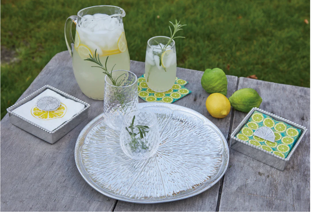MARIPOSA Clear Pineapple Textured Pitcher Large