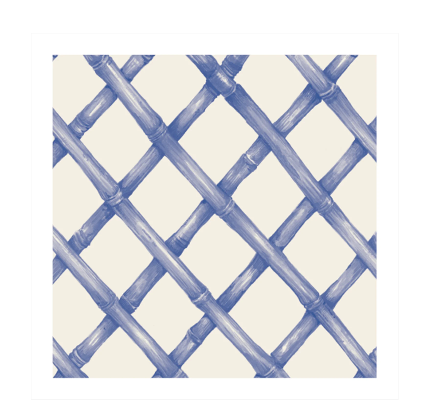 Blue Lattice Cocktail Napkin Set/20