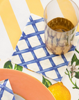 Blue Lattice Cocktail Napkin Set/20