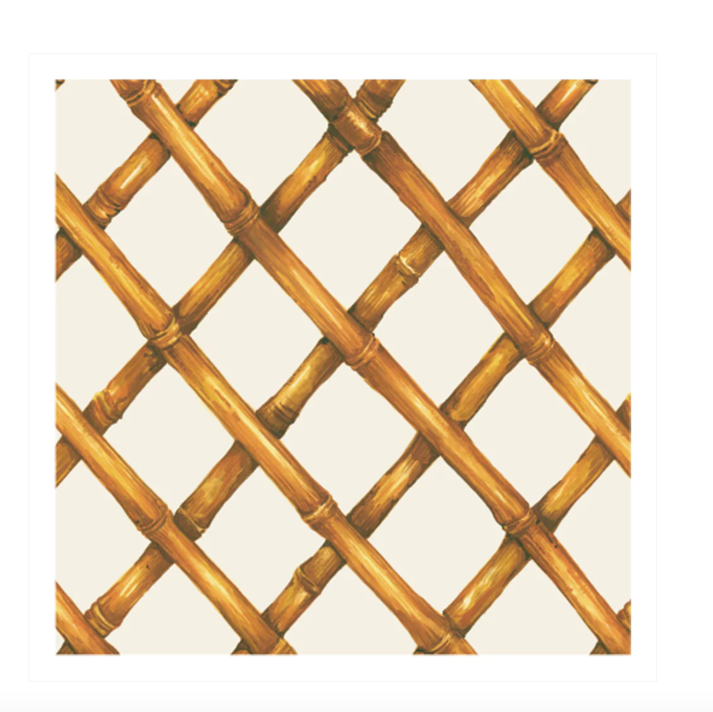 Bamboo Lattice Cocktail Napkin Set/20
