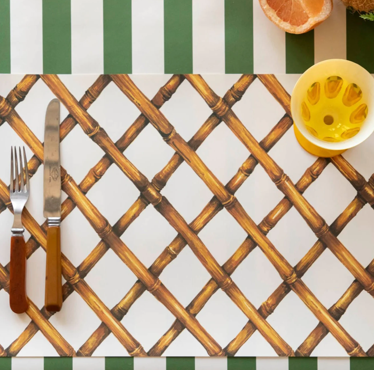 Bamboo Lattice Placemat Set/24