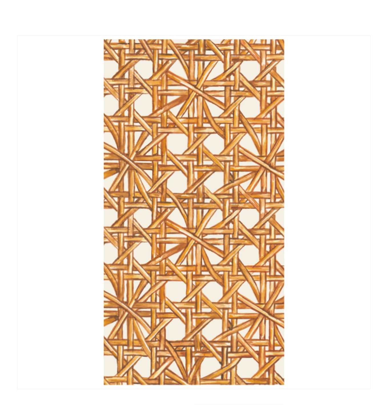 Rattan Weave Guest Napkin Set/16