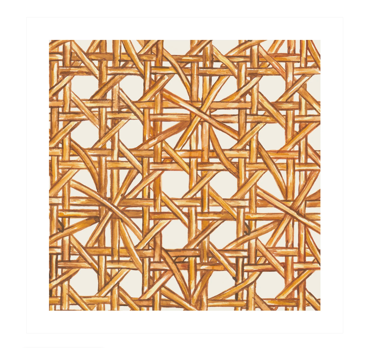 Rattan Weave Cocktail Napkin Set/20