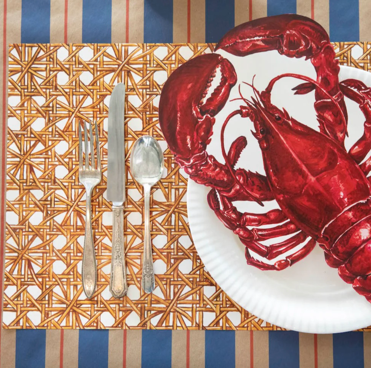 Rattan Weave Placemat Set/24