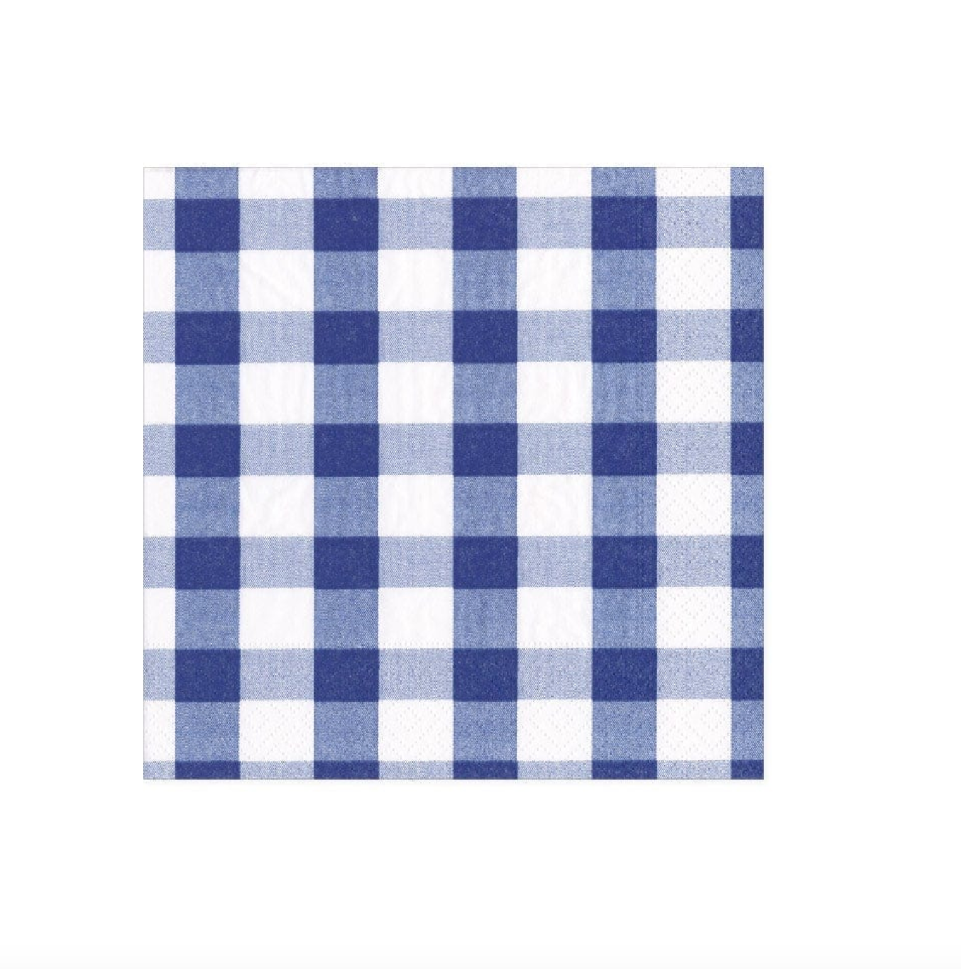 Blue Gingham Cocktail Napkin Set/20