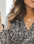 JANE WIN Lucky Gold Wishbone Pendant with 18'-20' Delicate Chain