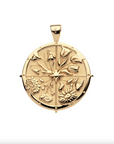 JANE WIN Hope Pendant Coin Necklace with 32" Mini Twist Chain