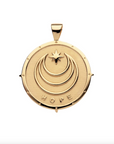 JANE WIN Hope Pendant Coin Necklace with 32" Mini Twist Chain