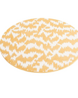 Modern Moiré Round Lacquer Placemat in Gold Set/4