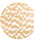 Modern Moiré Round Lacquer Placemat in Gold Set/4