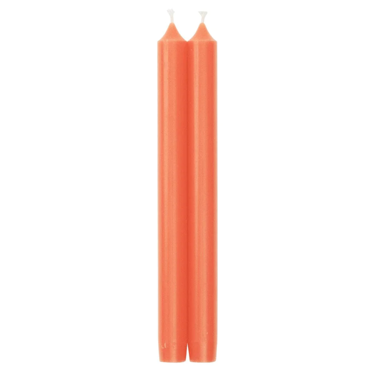 Straight Taper 10&quot; Candles in Coral Set/2