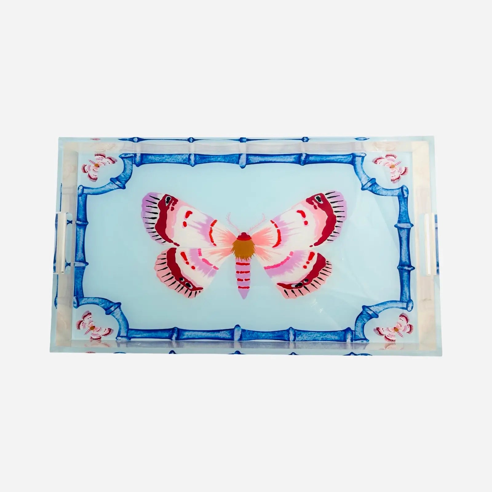 Bamboo Butterfly Acrylic Tray