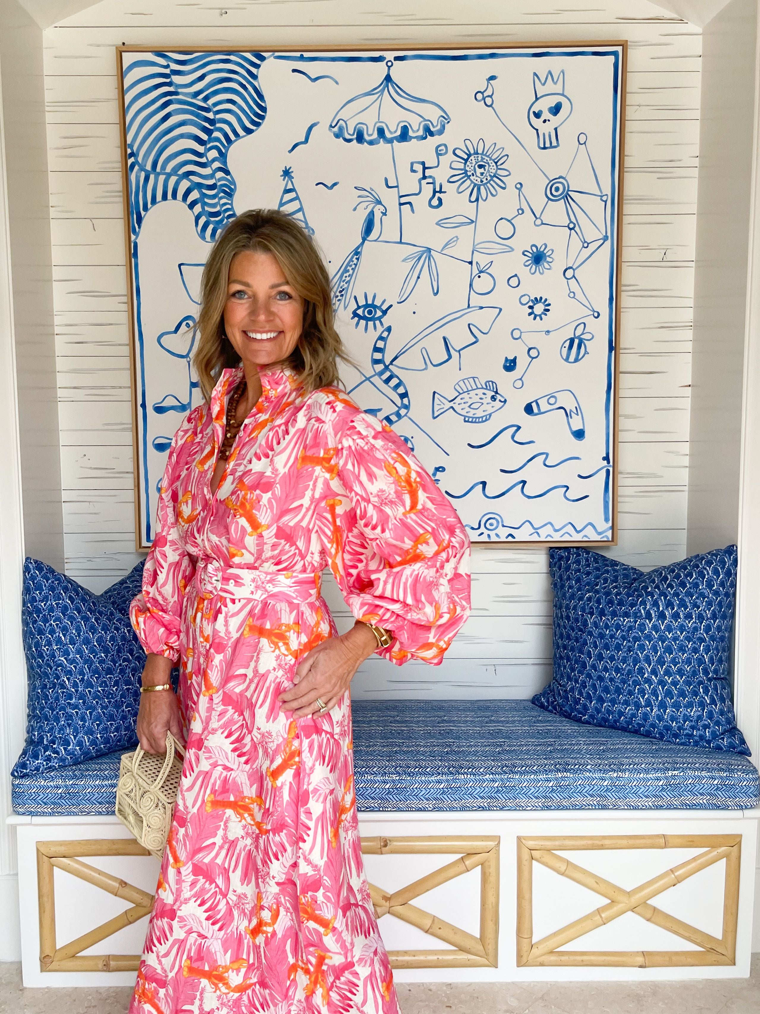 PALM NOOSA Noddy Dress Pink Lobster