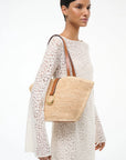 STAUD Vista Raffia Tote Natural/Tan
