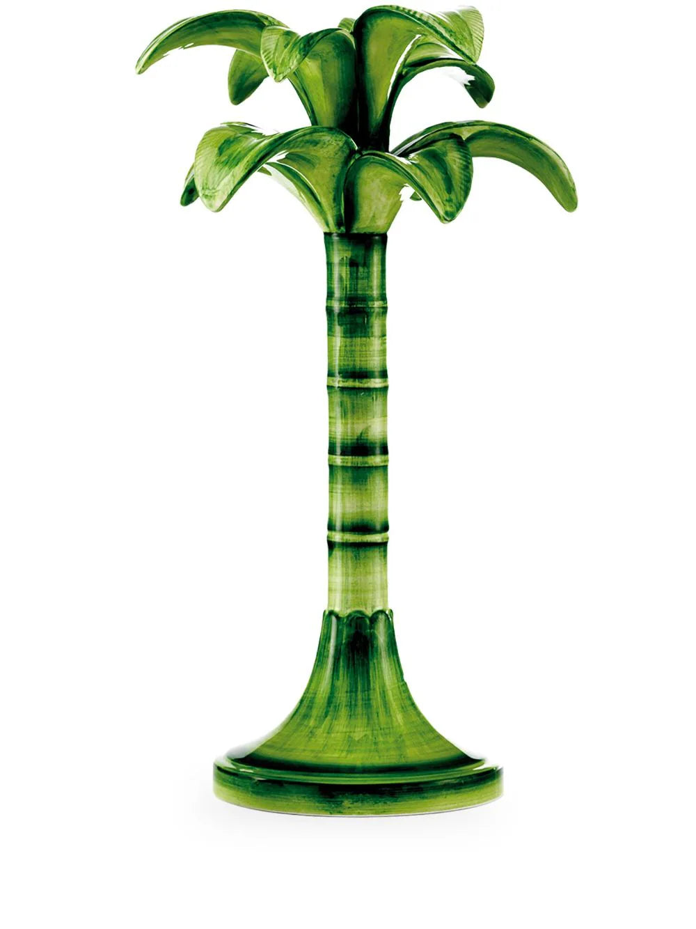 LES OTTOMANS Green Palm Candlestick Large