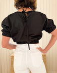 KASIA Cosmos Round Neck Top Black
